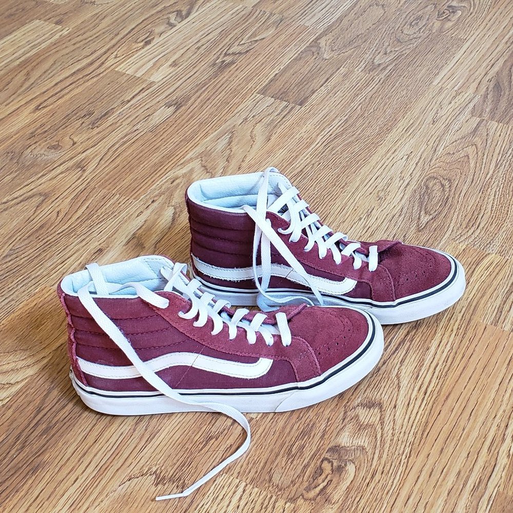 Vans SK8 Hi tops canvas / suede shoes